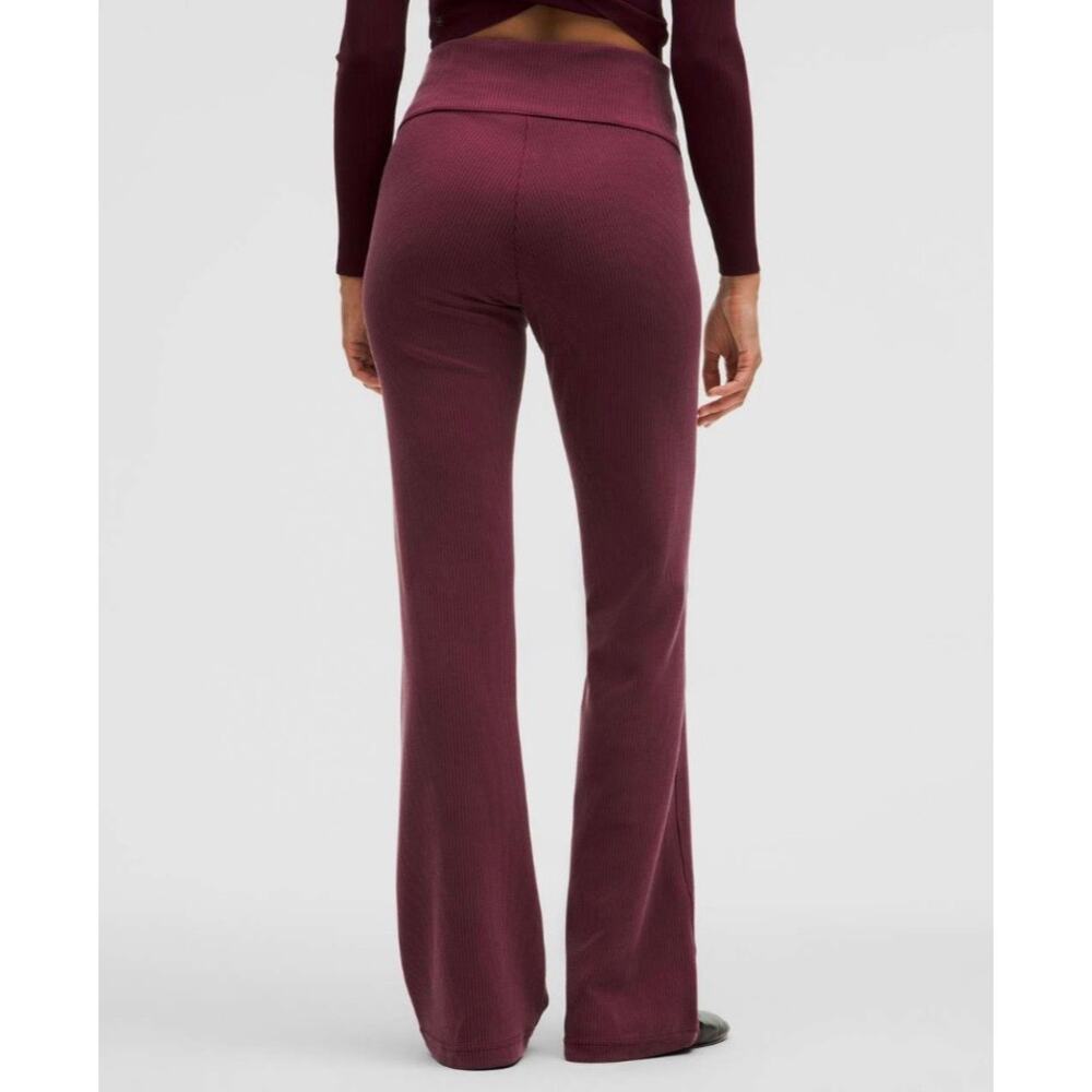 Lululemon Ribbed Softstreme Flared Pant *Regular in Garnet